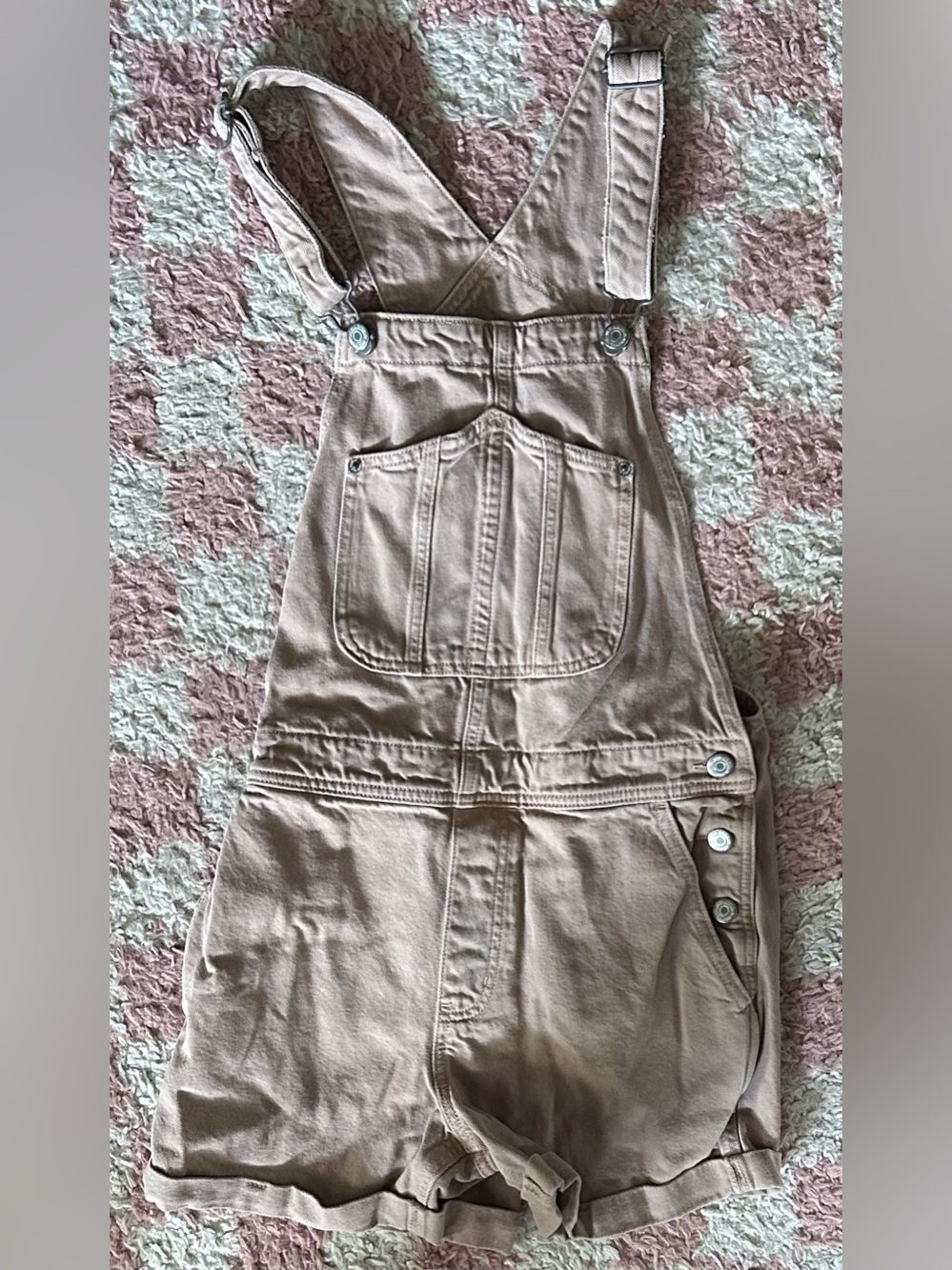 Old Navy Light Brown/Tan Utility Overall Jumpsuit